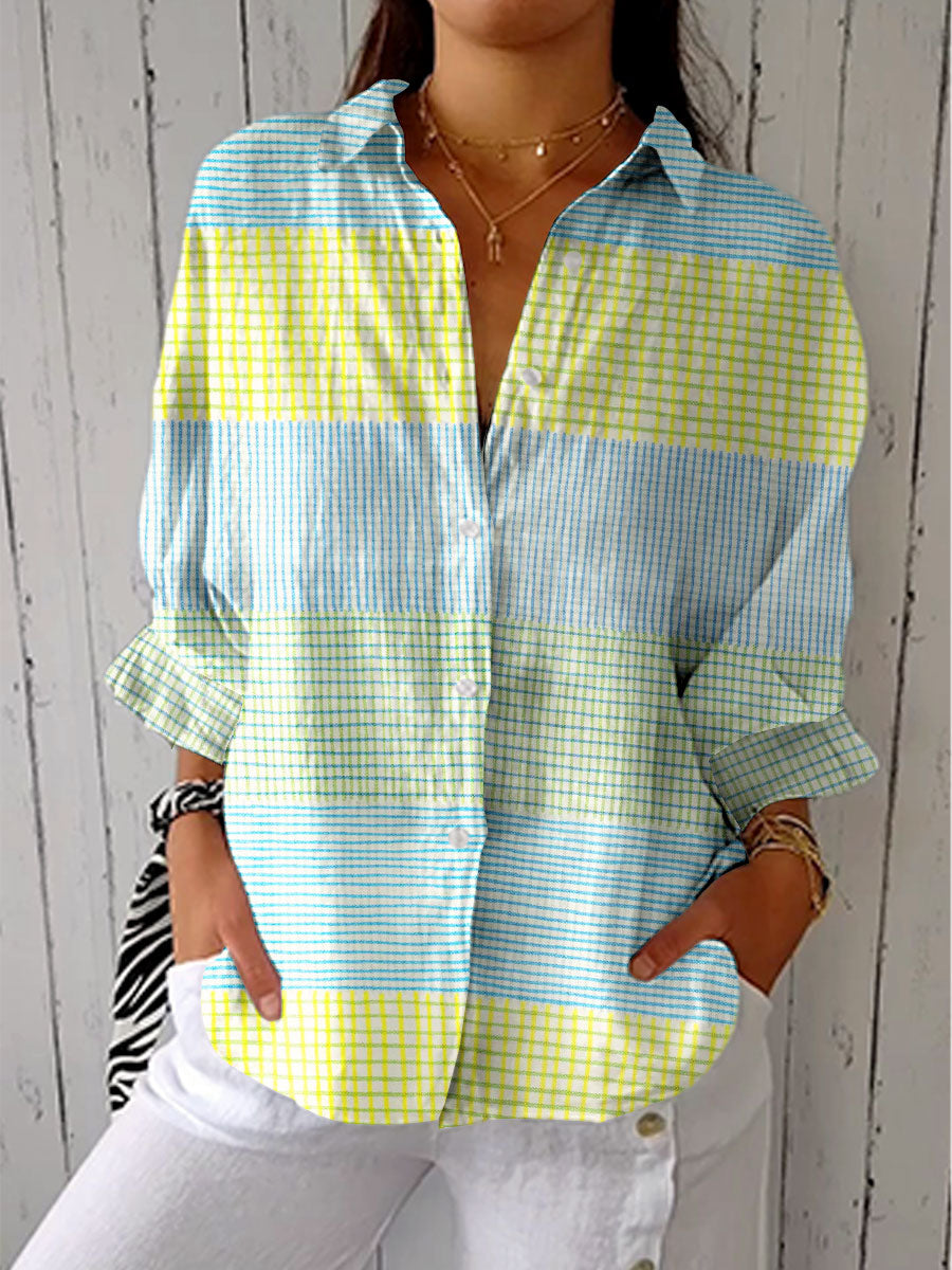 Sheila – Blusa a Cuadros Pastel