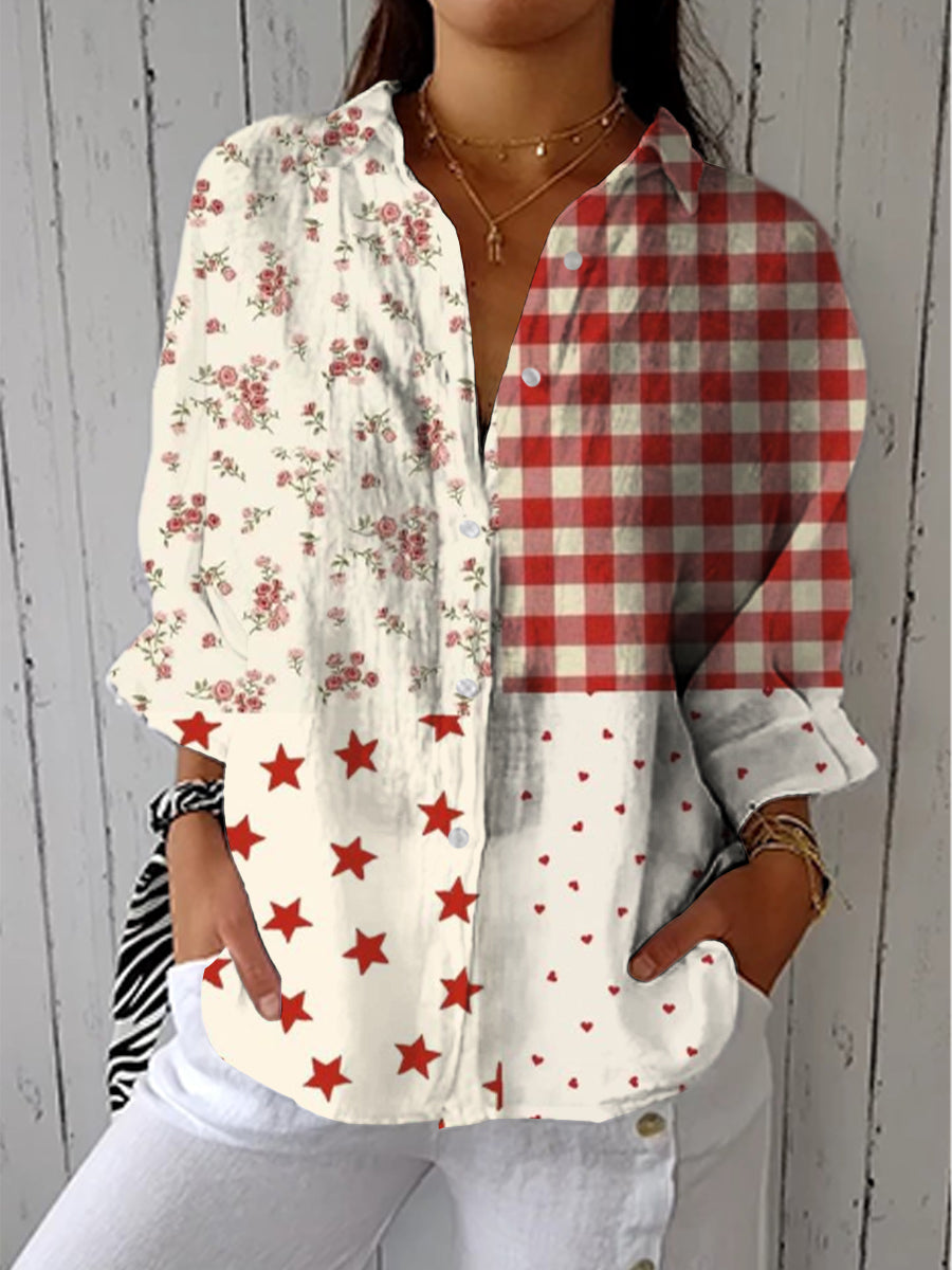 Rosemary – Blusa Patchwork Clásica