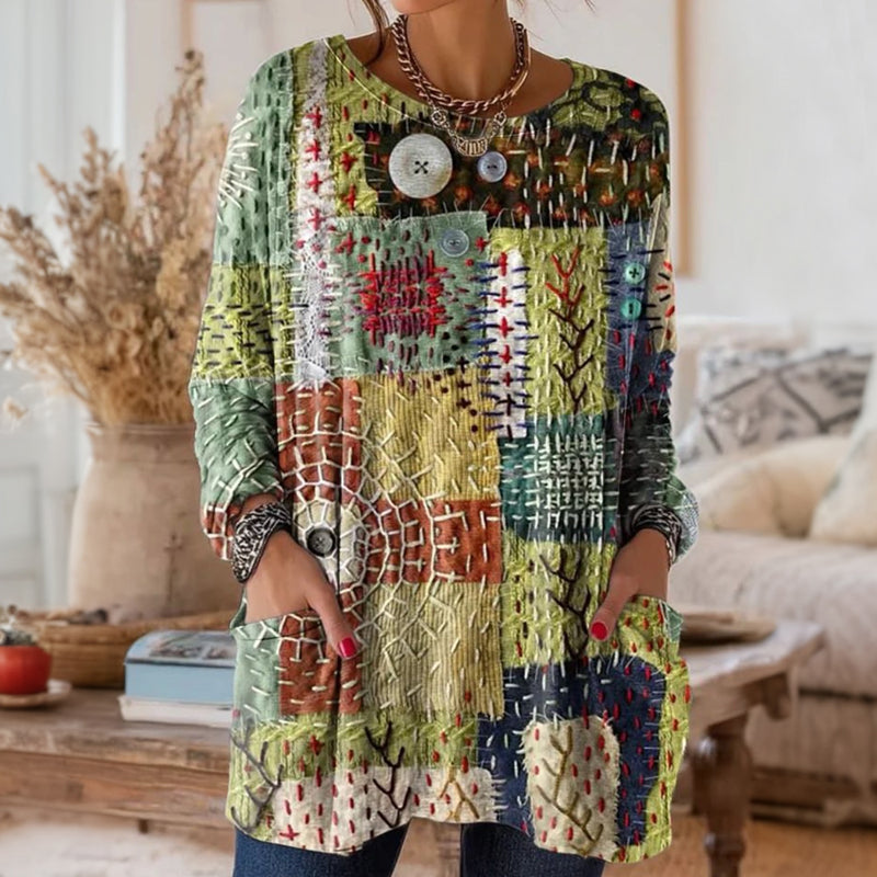 Blusa Vintage Sofisticada