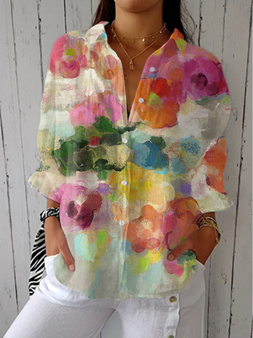 Caroline – Blusa Floral Acuarela