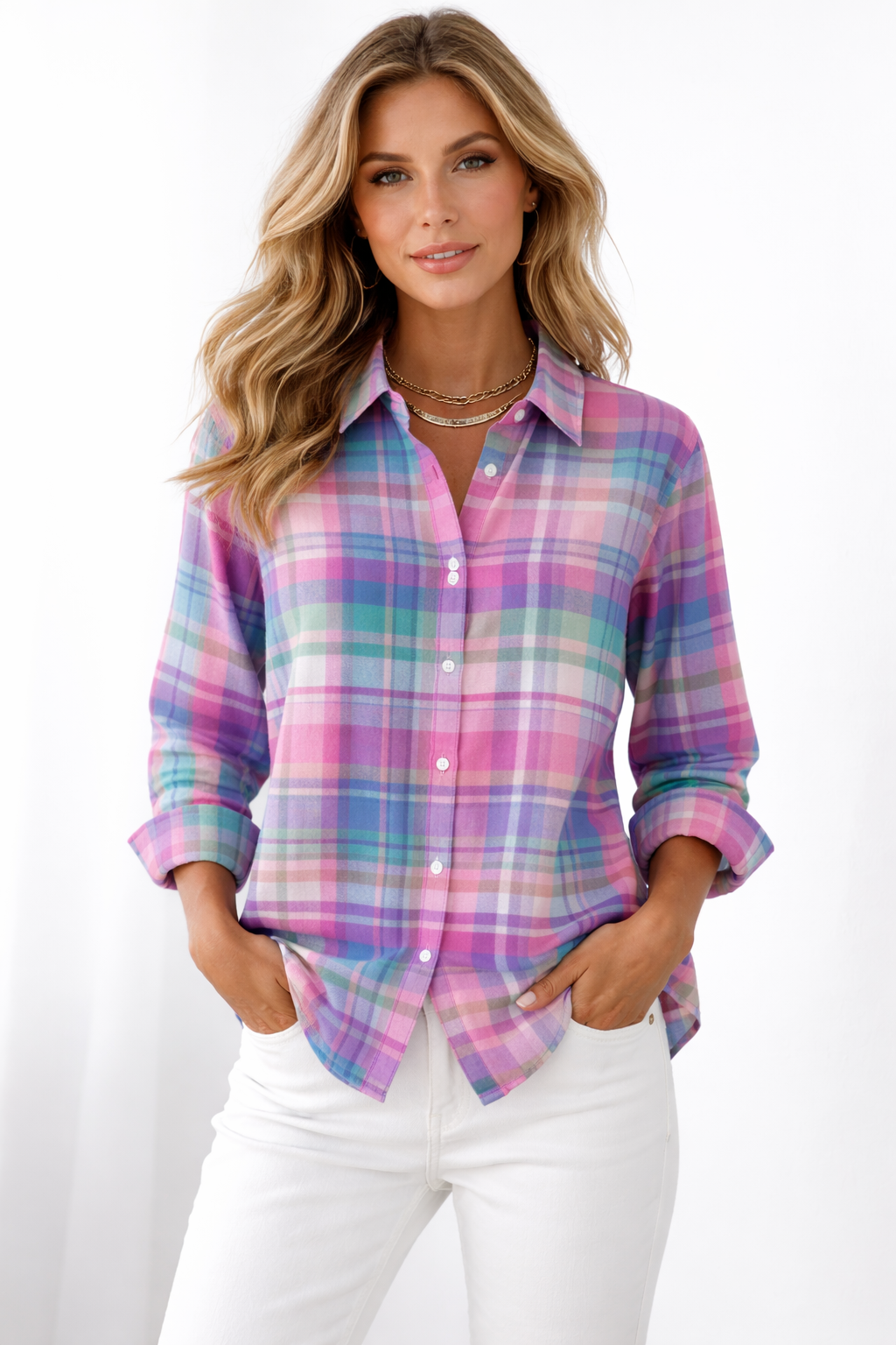 Blusa Aurora de Cuadros