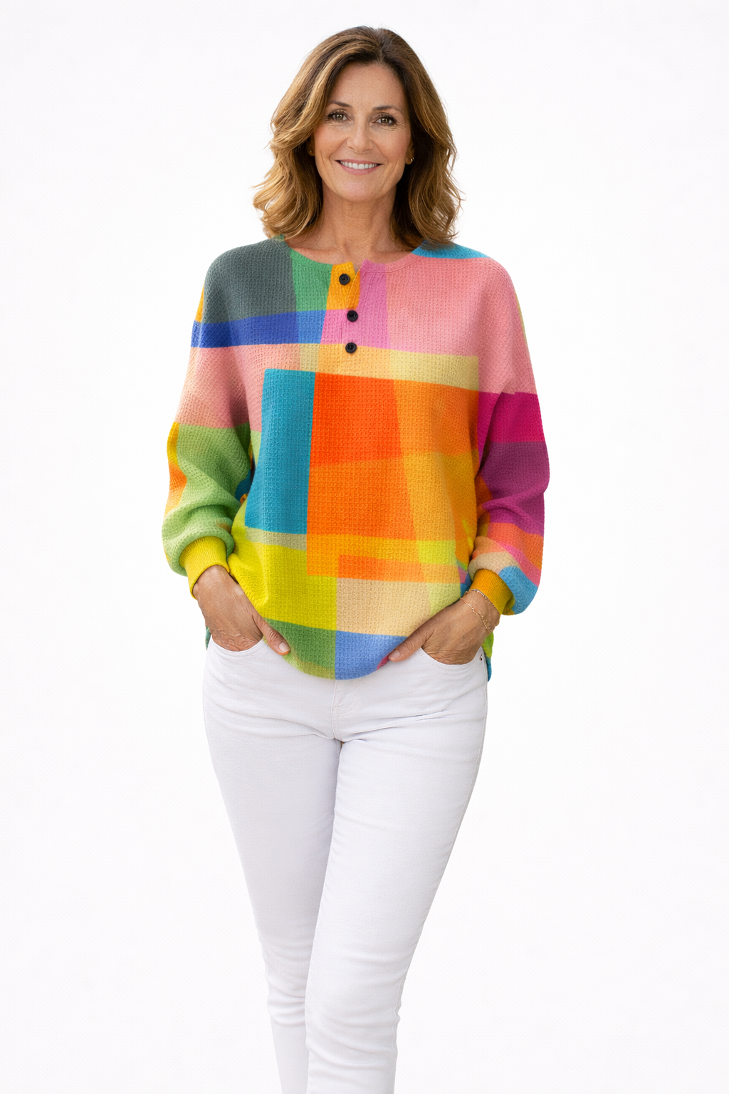 Blusa vintage con estampado de corazones