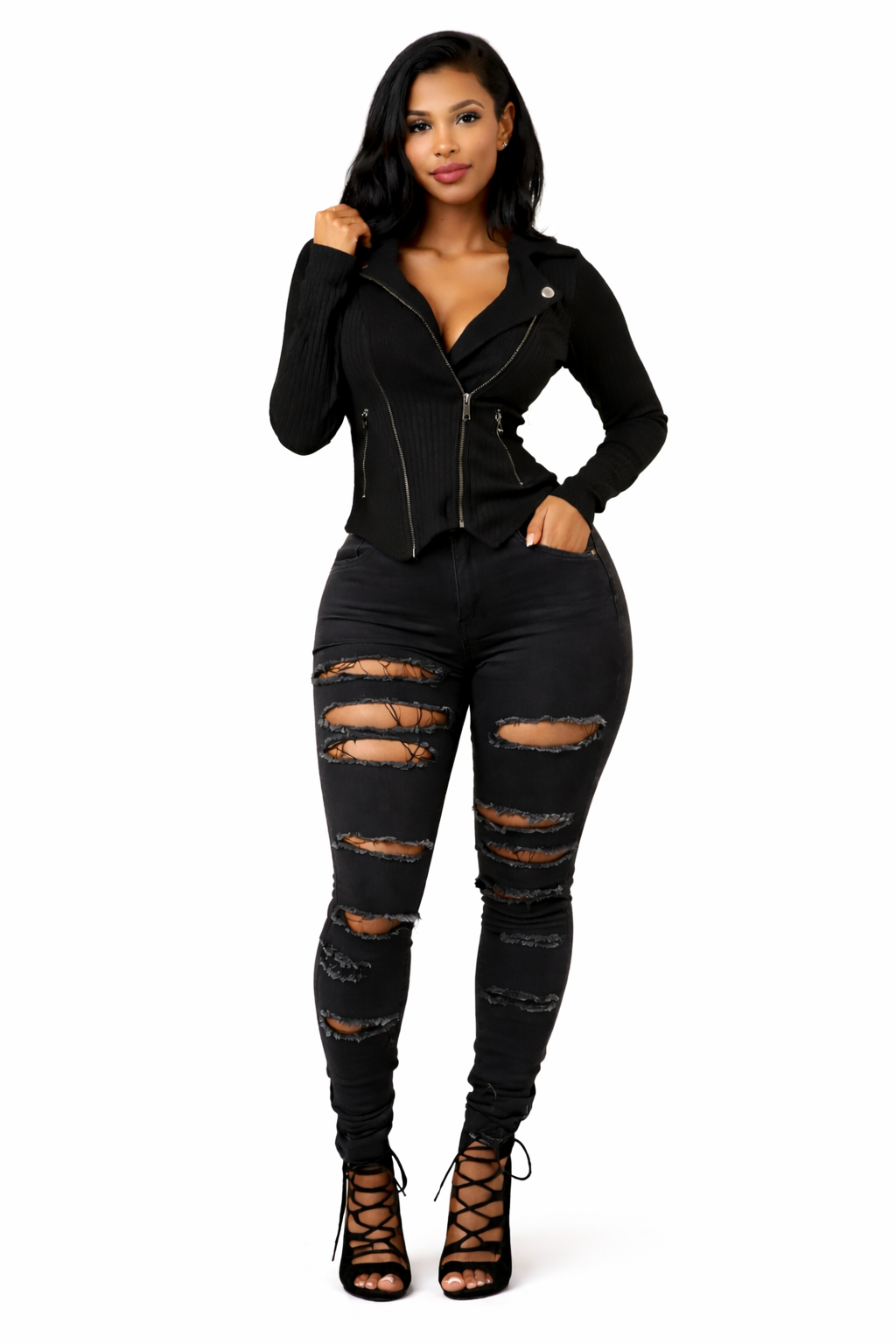 Jeans Rasgados Slim Fit Velmora