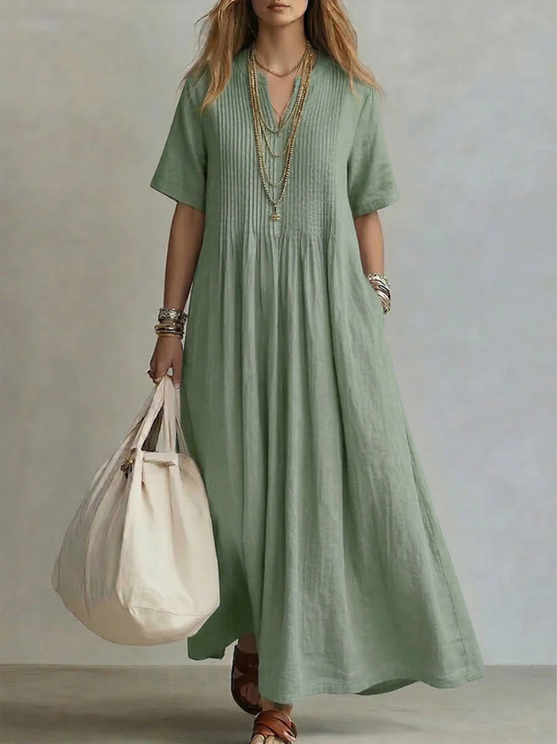 Vestido Dina™ Maxivestido Plisado