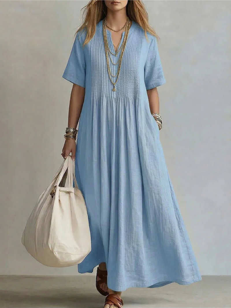 Vestido Dina™ Maxivestido Plisado