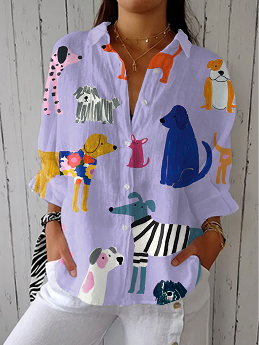 Gillian – Blusa con Estampado de Perros